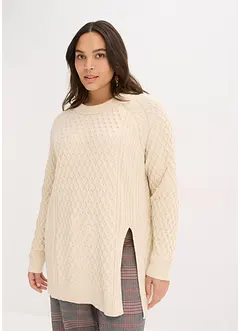 Lång tröja av mjuk viskosmix, bonprix