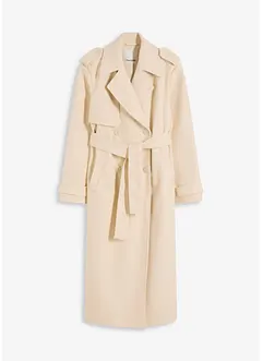 Trenchcoat med yllelook, bonprix