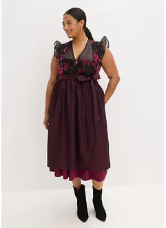 Mellanlång dirndl med sammet (2 delar), bonprix