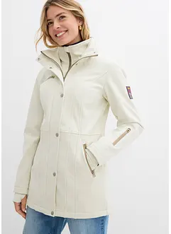 Stretchig lång softshelljacka, vattenavvisande, bonprix