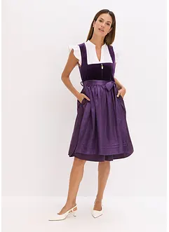 Mellanlång dirndl med sammet (2 delar), bonprix