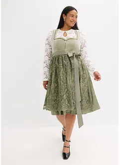 Dirndl med paljettförkläde (2 delar), bonprix