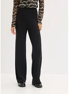 Stickad byxa av mjuk viskosmix, bonprix