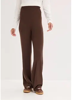 Stickad byxa av mjuk viskosmix, bonprix