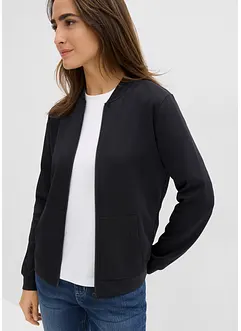 Trikåjacka med dragkedja i neopren, bonprix