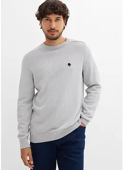 Finstickad tröja med återvunnen bomull, bonprix