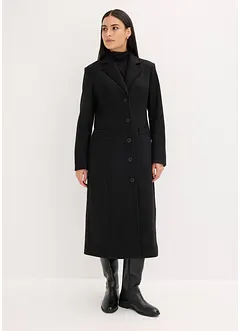 Lång kappa med yllelook, bonprix