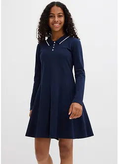 Utställd trikåklänning av ekologisk bomull, bonprix