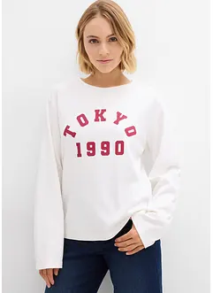 Långärmad topp i ren bomull, bonprix