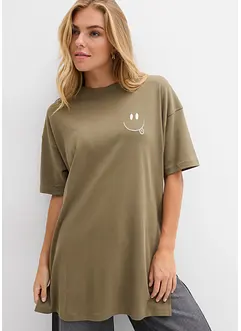 Lång topp i oversizemodell av ekologisk bomull, bonprix