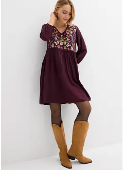 Tunikaklänning i följsam viskos, bonprix