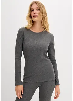 Ribbstickad termotopp, bonprix