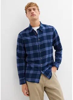 Långärmad flanellskjorta i ekologisk bomull, bonprix