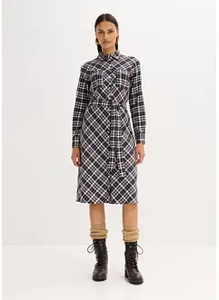 Skjortklänning i mjuk flanell, bonprix