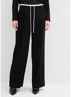 Vid byxa i materialmix, bonprix