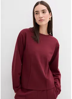 Långärmad Punto di Roma-topp, bonprix