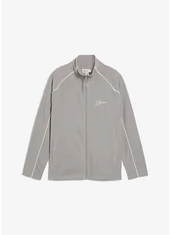 Värmande fleecejacka med sportiga detaljer, bonprix