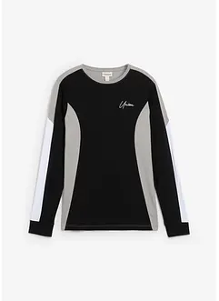 Långärmad tröja av elastisk bomullsmix, Slim Fit, bonprix