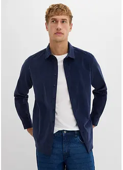 Stretchig manchesterskjorta med mjuk ekologisk bomull, bonprix