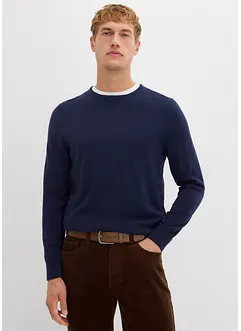 Finstickad tröja med lyxig merinoull, bonprix