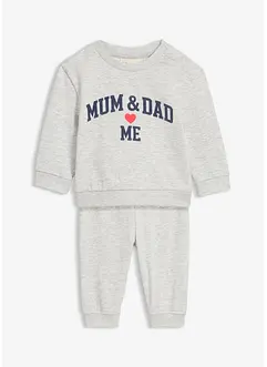 Sweatshirt och byxa för bebisar (2 delar), bonprix