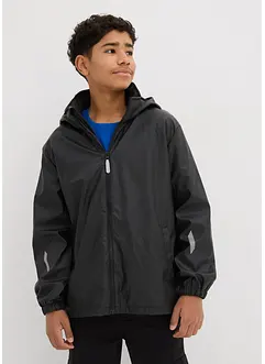 Termoregnjacka med fleecefoder och avtagbar huva, bonprix