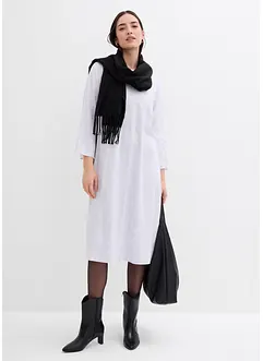 Blommig midiklänning av ren viskos, bonprix