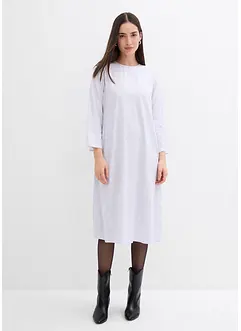 Blommig midiklänning av ren viskos, bonprix