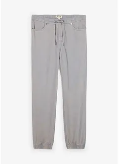 Dra-på byxa av bomull i Relaxed Fit med Tapered ben, bonprix