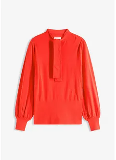 Finstickad tröja i viskosmix, bonprix