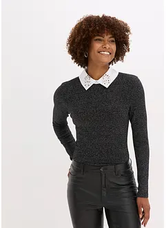 Topp med bluskrage, bonprix