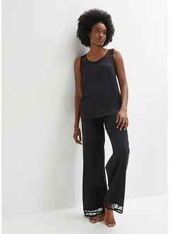 Pyjamas med meshdetaljer, bonprix