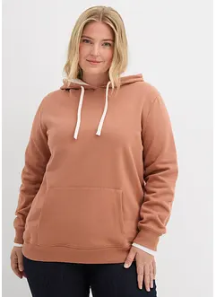 Sweatshirt med luva i ren ekologisk bomull, bonprix