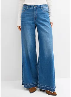 Wide Leg Jeans Mid Waist, med bekväm midja, bonprix
