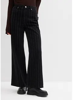 Wide Leg Jeans High Waist, med destroyed-effekter, bonprix