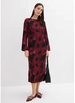 Midiklänning av satin, bonprix