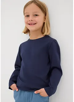 Långärmad tröja med ekologisk bomull för barn (3-pack), bonprix