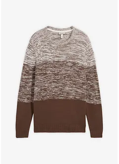 Finstickad tröja med bekvämt snitt och bomull, bonprix