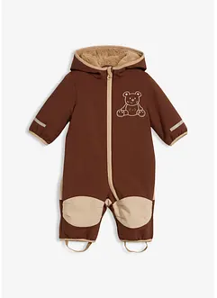 Overall i softshell med teddyfleece och huva, bonprix