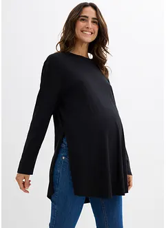 Lång mamma-/amningstopp i ekologisk bomull med sidslitsar, bonprix