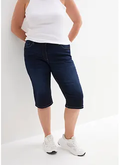Jeansbermudas Mid Waist, med bekväm midja, bonprix