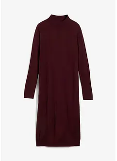 Stickad klänning med ståkrage, bonprix