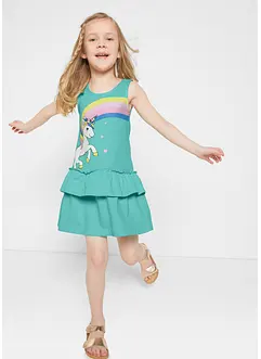 Söt barnklänning med enhörningstryck, bonprix