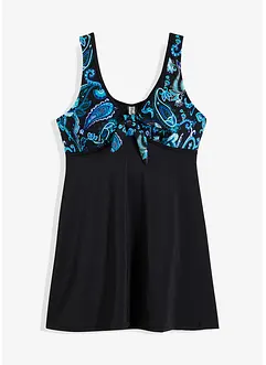 Lång tankiniöverdel med breda axelband, bonprix