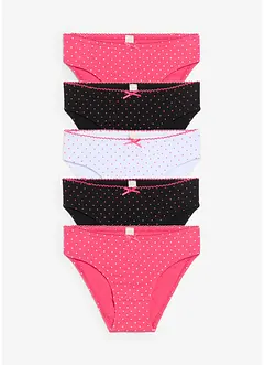 Trosa med mjuk bomull och satinrosett (5-pack), bonprix