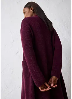 Stickad kappa med alpackaull, bonprix