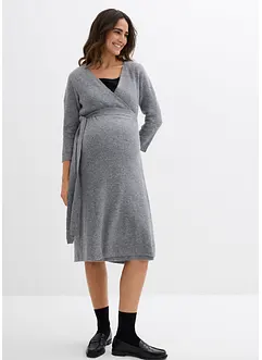 Extra mjuk stickad mamma-/amningsklänning med 3/4-ärm, bonprix