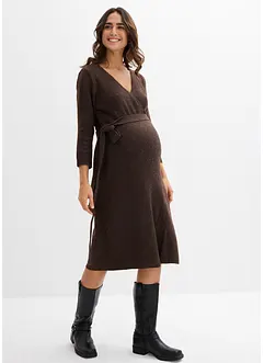 Extra mjuk stickad mamma-/amningsklänning med 3/4-ärm, bonprix