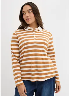 Pikétröja med kort ärm av tjock ekologisk bomull, bonprix