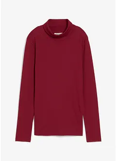 Ribbstickad topp av ren bomull, bonprix